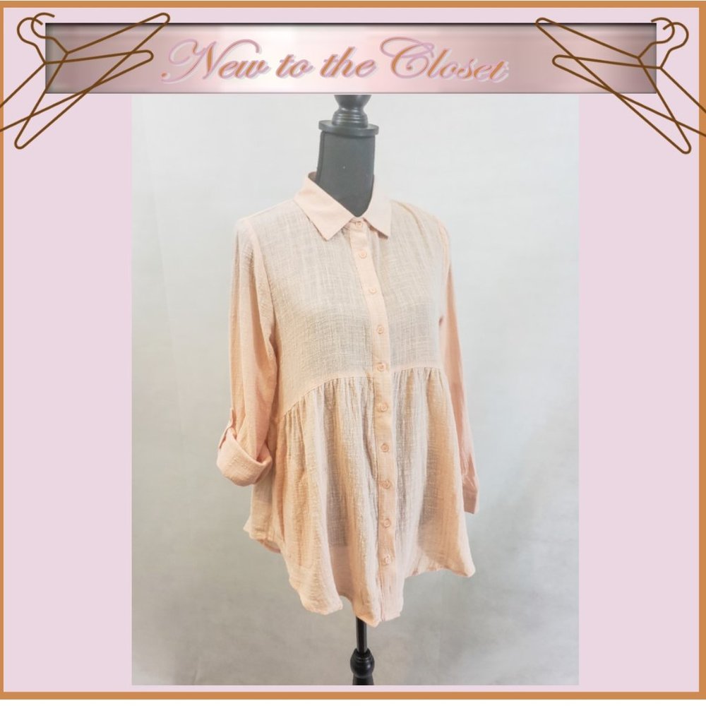 Blush Gauzy Top